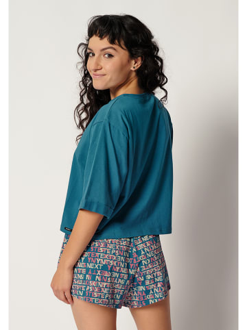 Skiny Pyjamashirt petrol