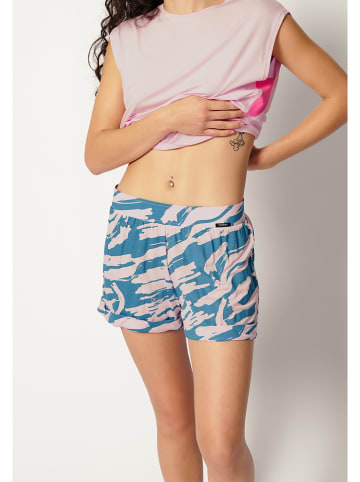 Skiny Pyjama-Shorts in Blau