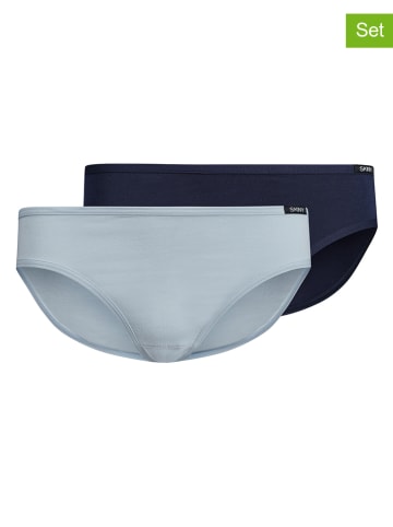 Skiny 2-delige set: slips lichtblauw/donkerblauw