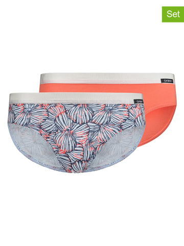 Skiny 2-delige set: slips oranje/grijs