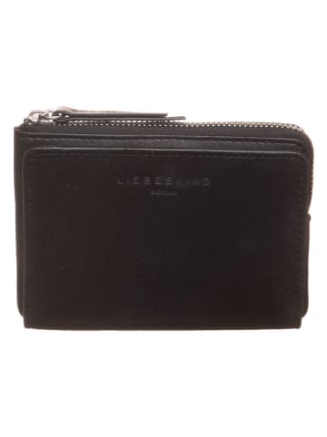 LIEBESKIND BERLIN Leder-Geldbörse in Schwarz - (L)13 x (B)9 x (T)2 cm