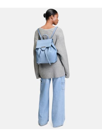 LIEBESKIND BERLIN Leder-Rucksack in Hellblau - (B)33 x (H)38 x (T)18 cm