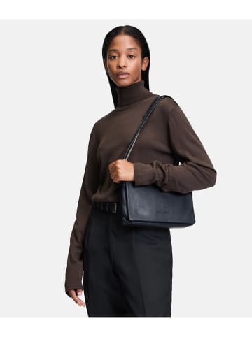 LIEBESKIND BERLIN Leder-Schultertasche in Dunkelblau - (B)27 x (H)18 x (T)9 cm