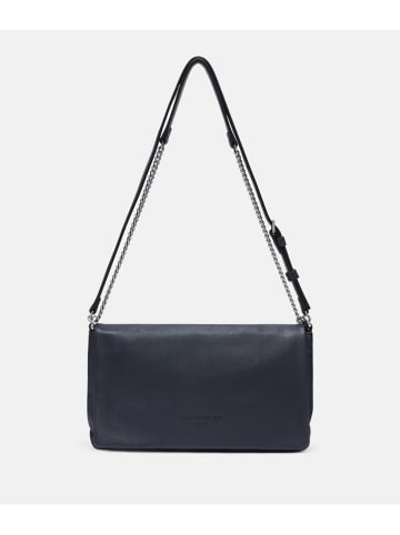 LIEBESKIND BERLIN Leder-Schultertasche in Dunkelblau - (B)27 x (H)18 x (T)9 cm