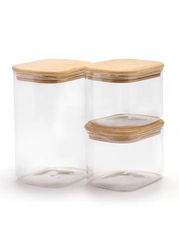 Sauter 3er-Set: Vorratsgläser in Transparent/ Natur