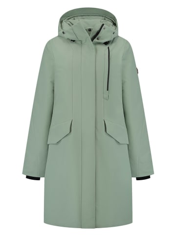 TRAVELIN' Parka "Bodil" w kolorze zielonym