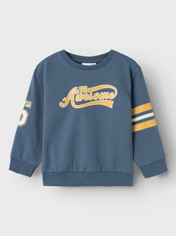 name it Sweatshirt "Niklas" in Dunkelblau/ Orange