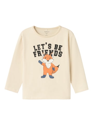 name it Longsleeve "Moland" crème/oranje