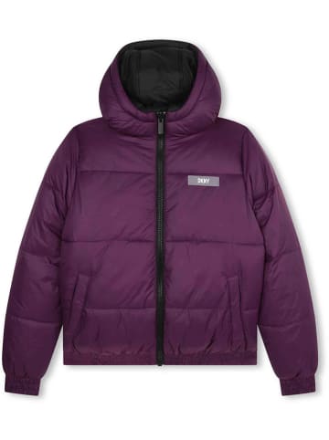 DKNY Dwustronna kurtka zimowa w kolorze fioletowym