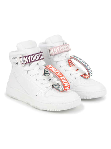 DKNY Leder-Sneakers in Weiß