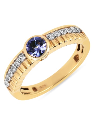 Les Petites Précieuses Vergold. Ring mit Edelsteinen