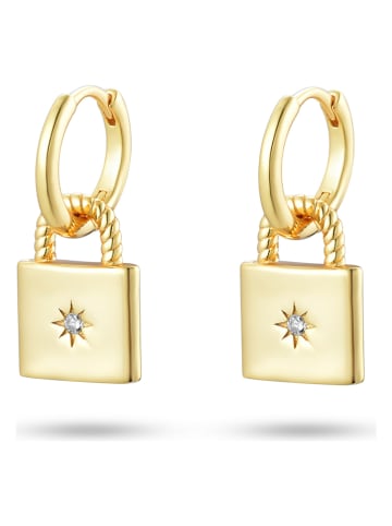 Les Petites Précieuses Vergold. Creolen mit Edelsteinen