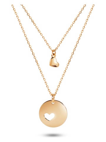 Les Petites Précieuses Rosévergold. Halskette mit Anhänger - (L)39 cm