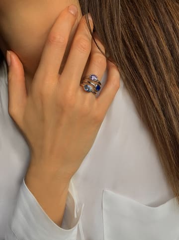 Les Petites Précieuses Silber-Ring mit Edelsteinen