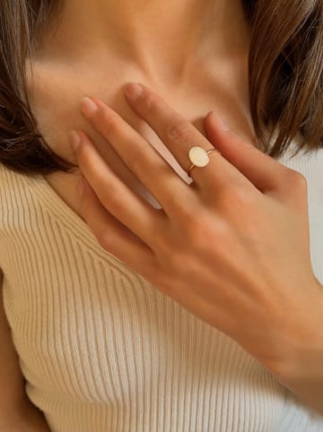 Les Petites Précieuses Pozłacany pierścionek z cyrkonią