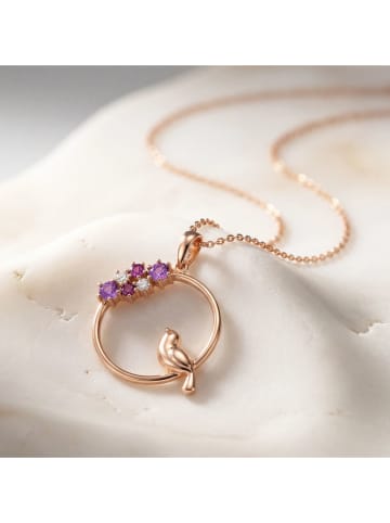 Les Petites Précieuses Rosévergulde ketting met hangers - (L)39 cm