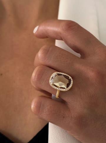 Les Petites Précieuses Vergold. Ring mit Edelsteinen
