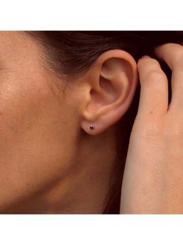 Les Petites Précieuses Silber-Ohrstecker mit Edelsteinen