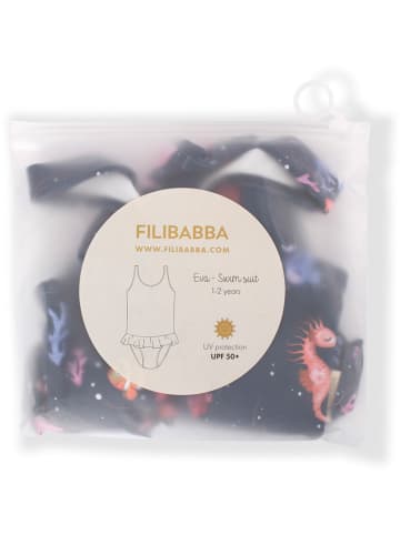 Filibabba Badeanzug "Eva Rainbow Reef" in Dunkelblau