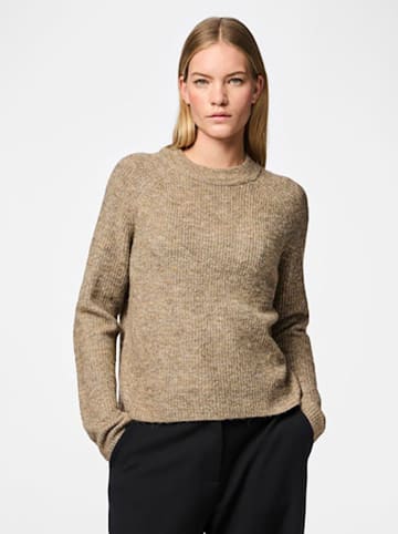 Pieces Sweter w kolorze beżowym