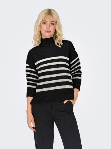 ONLY Pullover "Bari" in Schwarz/ Weiß