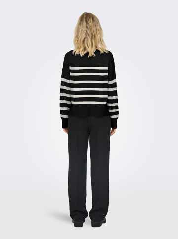 ONLY Pullover "Bari" in Schwarz/ Weiß