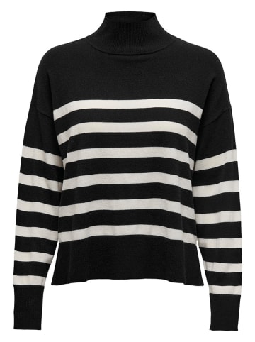 ONLY Pullover "Bari" in Schwarz/ Weiß