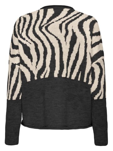 ONLY Pullover "Jade" in Schwarz/ Beige
