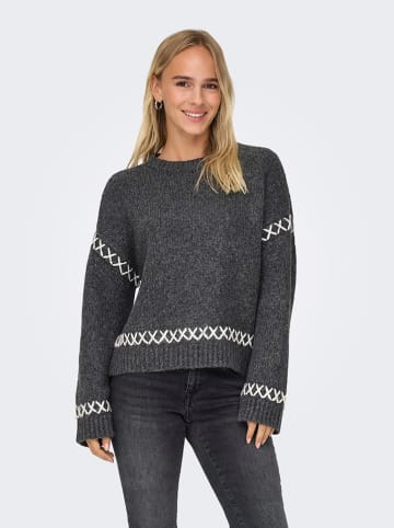 ONLY Sweter "Amanda" w kolorze antracytowym