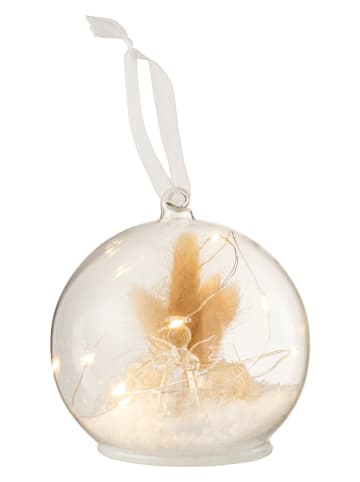 J Line Ledkerstbal tranparant/geel - Ø 12 cm