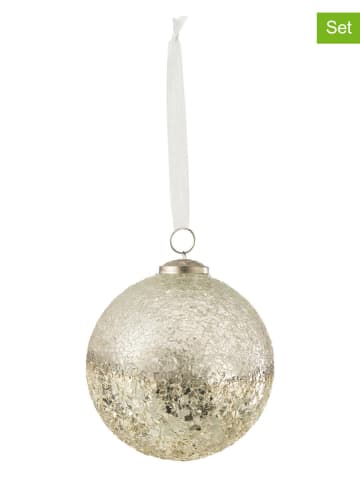 J Line 2er-Set: Weihnachtskugeln in Gold - Ø 12,5 cm