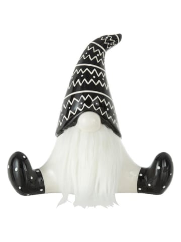 J Line Decoratief figuur wit/zwart - (B)26 x (H)24 x (D)14 cm