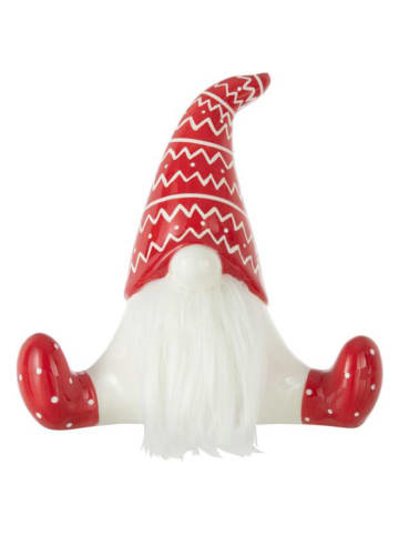 J Line Decoratief figuur wit/rood - (B)26 x (H)24 x (D)13,5 cm