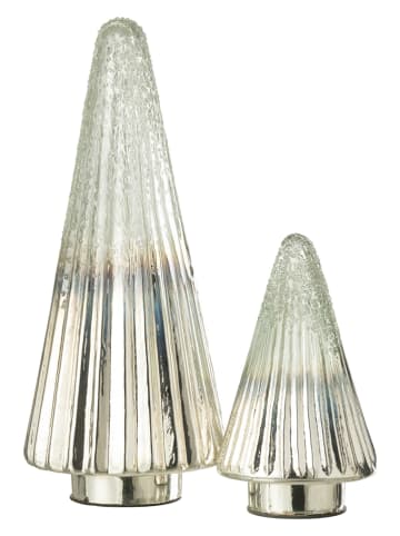 J Line Decoratief figuur transparant/zilverkleurig - (B)14 x (H)36 x (D)14 cm
