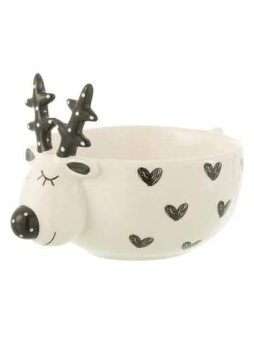 J Line Schale in Creme/ Schwarz - Ø 13 cm