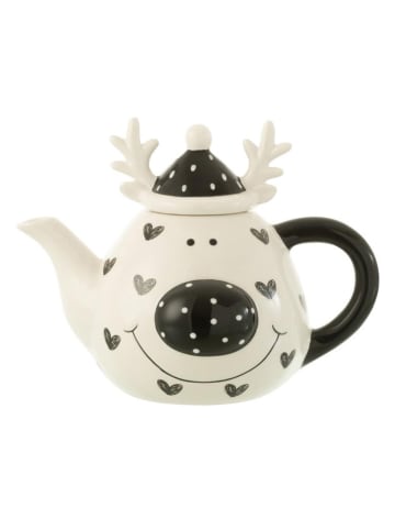 J Line Theekan wit/zwart - (H)16,3 cm