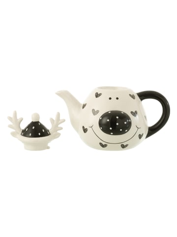 J Line Theekan wit/zwart - (H)16,3 cm