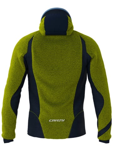 Crazy Fleecejacke "Absolution" in Schwarz/ Grün
