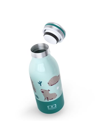 Monbento Butelka termiczna "Cooly Capy" w kolorze miętowym - 350 ml