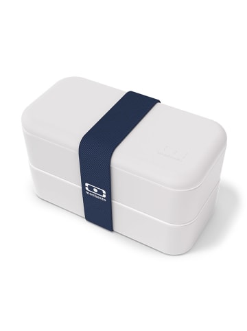 Monbento Lunchbox in Weiß/ Dunkelblau