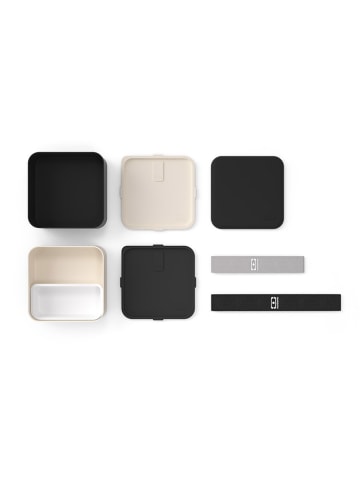 Monbento Lunchbox in Schwarz/ Creme - 1,7 l