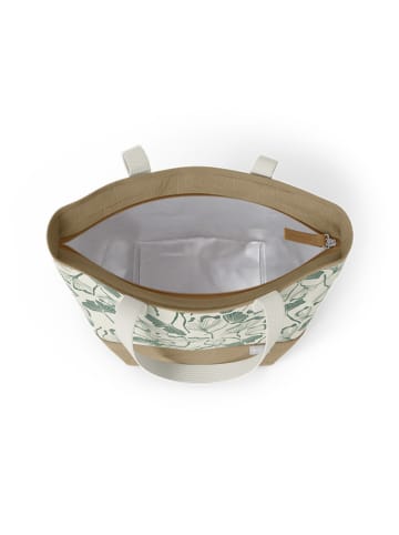 Monbento Torebka w kolorze kremowo-zielonym na lunch - 18,8 x 21,2 cm