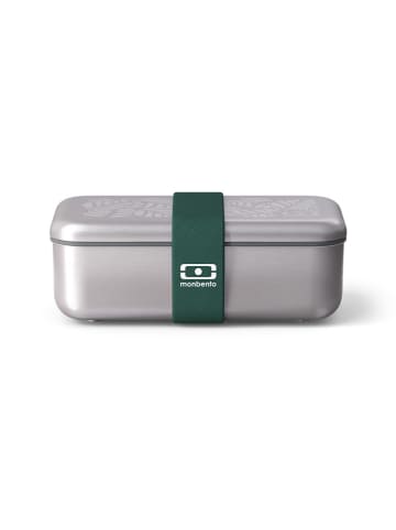 Monbento Lunchbox "Sense Jungle" in Silber/ Grün - 700 ml