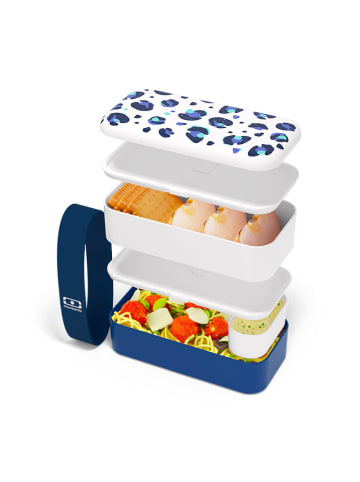 Monbento Pojemnik w kolorze biało-niebieskim na lunch - 1 l