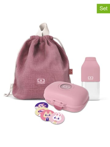 Monbento 3tlg, Snack-Set in Rosa