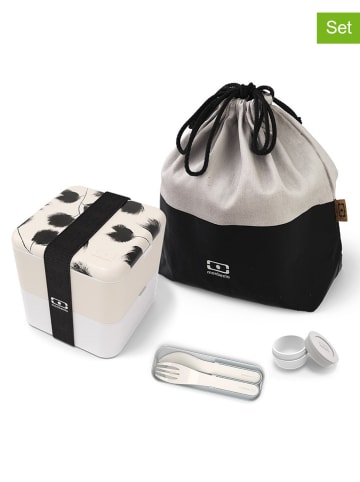 Monbento 7-delige lunchset crème/zwart