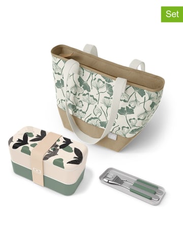 Monbento 6-delige lunchset crème/groen