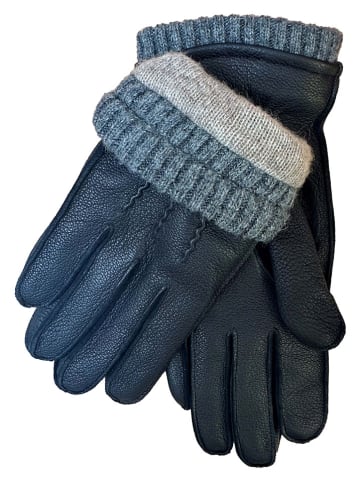 Kaiser Naturfellprodukte Leder-Fingerhandschuhe in Schwarz