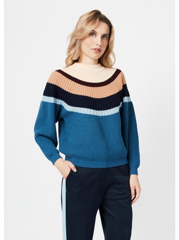 4funkyflavours Sweter w kolorze niebiesko-beżowym