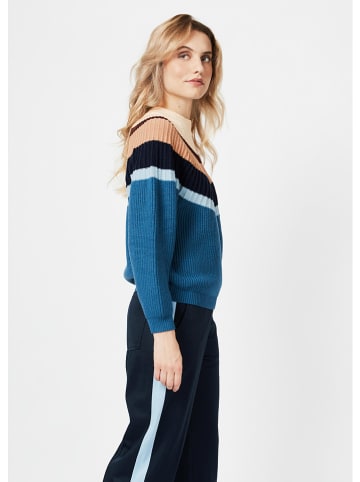 4funkyflavours Pullover in Blau/ Beige